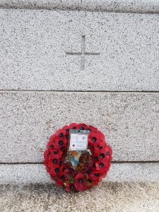2016: the British Legion left a wreath.